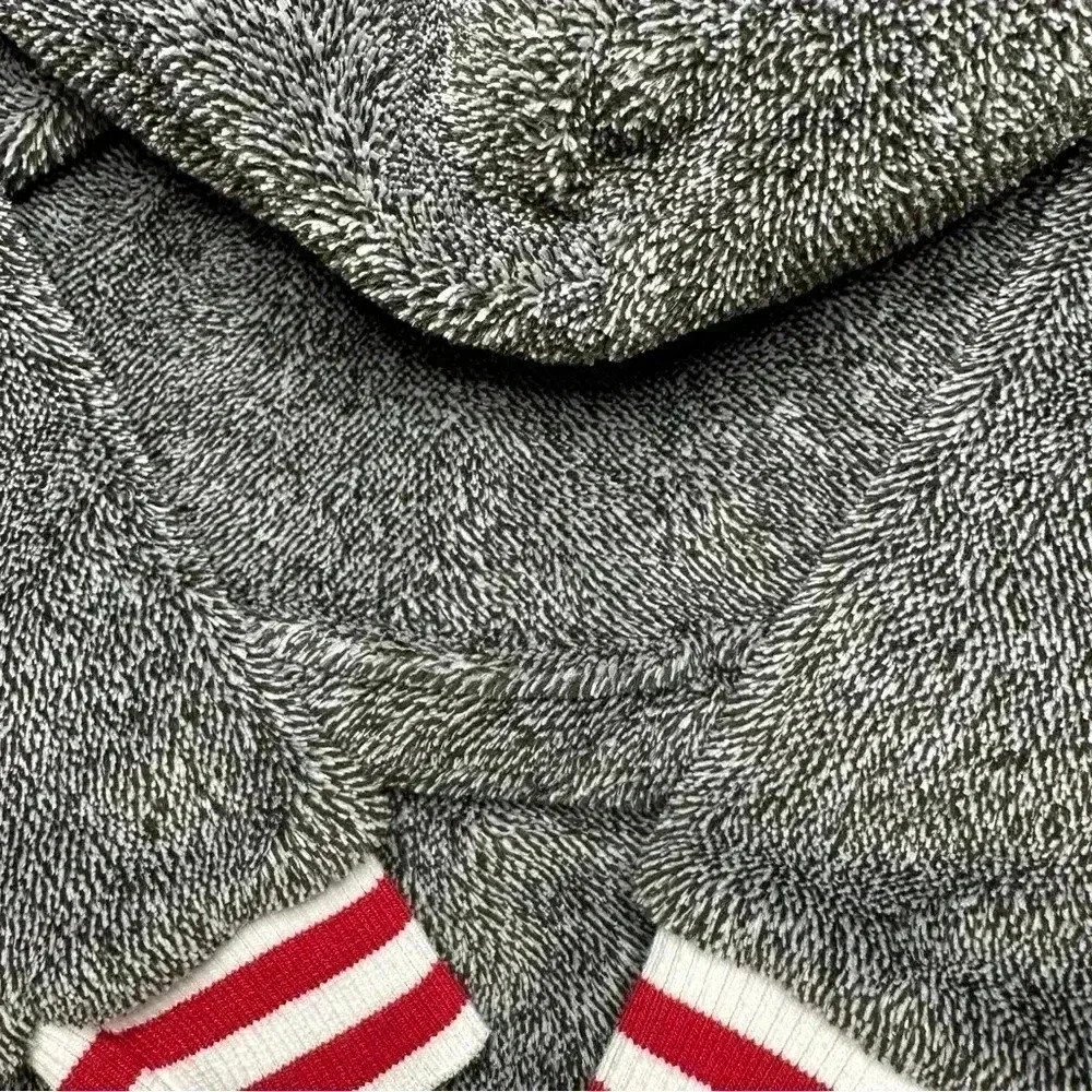 Canadiana Bathrobe Tie Waist Hooded Charcoal Grey Size 3T - Picture 12 of 16